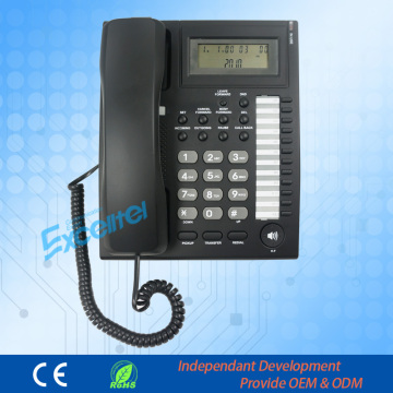 Two wire analog caller ID phone for businsess with black color PH206