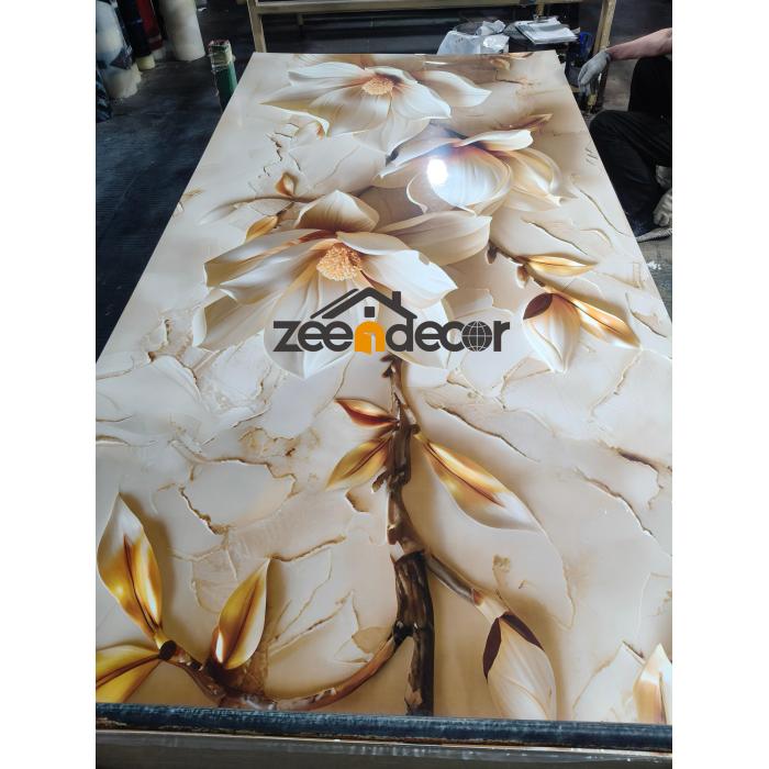 UV Lembaran Marble Panel PVC Panel Permukaan Gloss Calar Kalis air