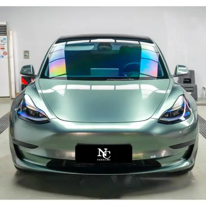 Metal Paint Fir Green Car Wrap