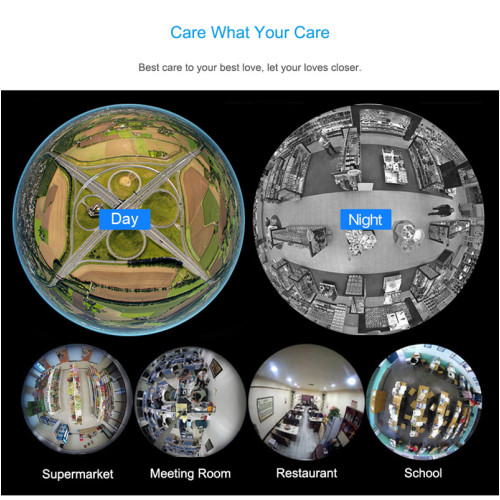 Mini 5G WiFi Panoramic IP Security Fisheye Camera