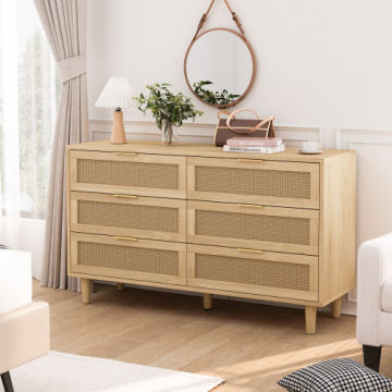 Rattan Dresser with Storage Chest Bedroom Furniture