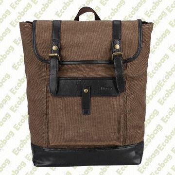 PU Canvas Laptop Backpack, Measures 45 x 32 x 16cm