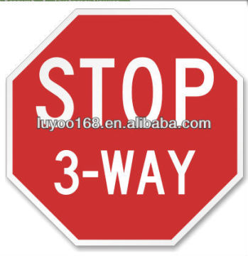 STOP 3-Way Sign