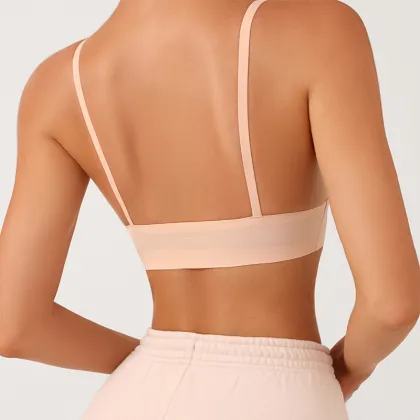 Seamless Ice Silk Wireless No Pad Bra Top