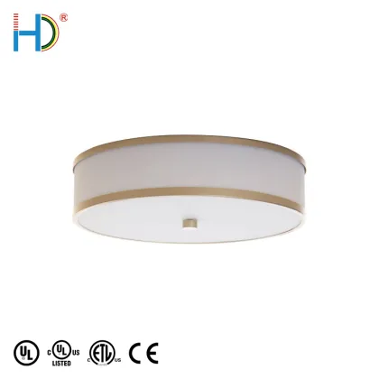 UL Listed Semi Flush Round Ceiling Lamp for Holiday Inn & Choice Inn Contemporary Guestrooms