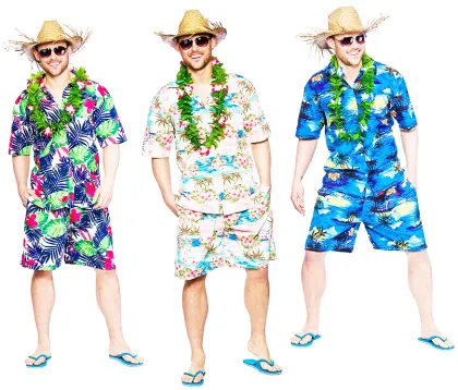 Mens Hawaiian Shirt Set