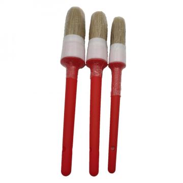 3 pcs pincel de cabeza redonda roja