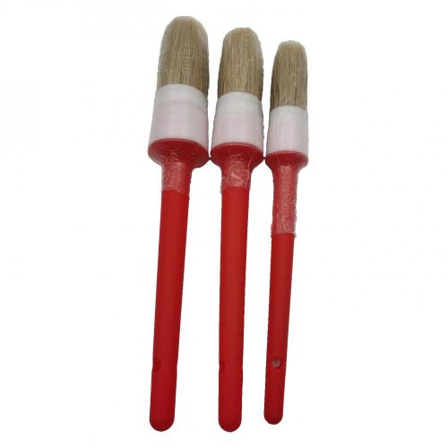 3 pcs pincel de tinta redonda vermelha redonda