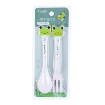 Utensilios de plástico para niños pequeños, tenedores y cucharas para niños