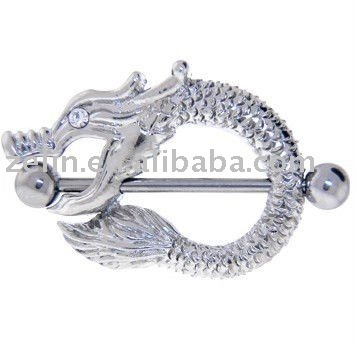 Stainless Steel DRAGON nipple jewelry body nipple piercing jewelry