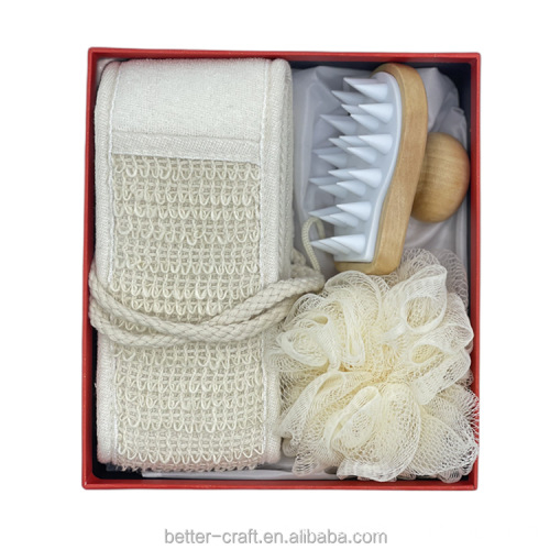 customized wooden bath sets spa shower gift set