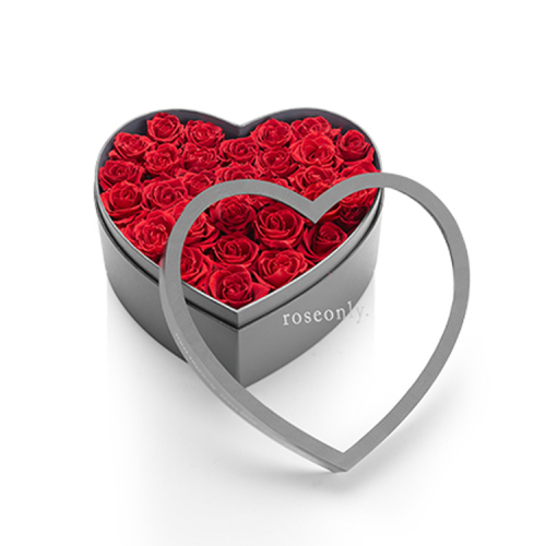 Luxury PVC Window Heart Flower Cardboard Gift Box