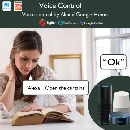 Tuya Smart Zigbee Electric Window Opener - Battery Powered Smart Curtain Driver