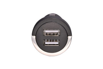 Matte / Glossy 12 - 24v 5v Dc Led Light Double Mini Usb Car Chargers For Digital Camera