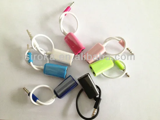 3.5mm Earphone Headphone Splitter Cable Adapter Jack for iPhone 4s 5 Android phones