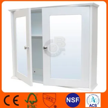 Double Mirrored Door Bathroom Cabinet Storage NEW