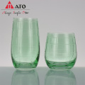 Color Stemless Wine Glass Tumbler Water Juice Glass