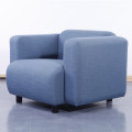 Blaues modernes Gewebe-einzelnes Sofa