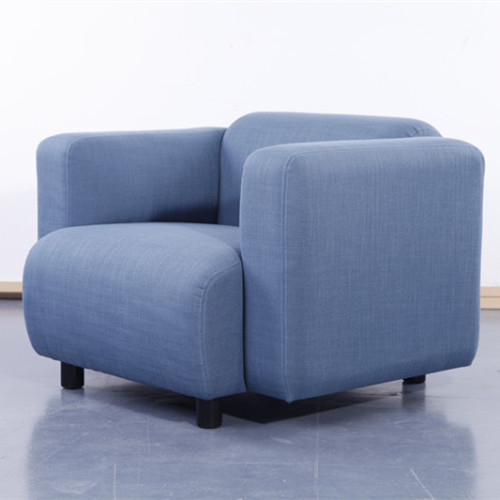 Sofa Biru Modern Kain Tunggal