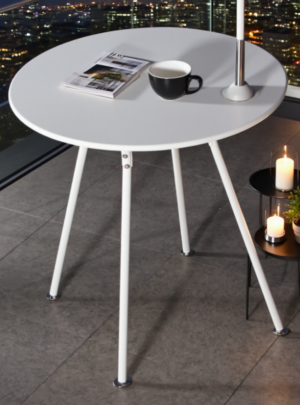 Small white outdoor table