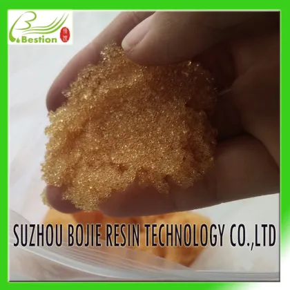 Water softening resins