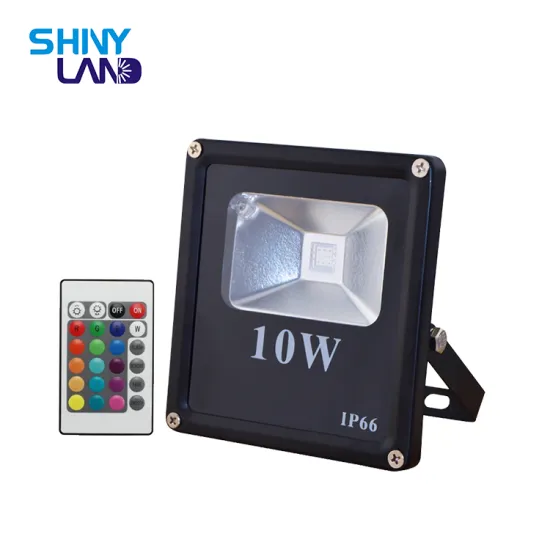 High Lumen Color Changing Remote Control Waterproof IP66 Outdoor RGB LED Flood Light (10W-100W)