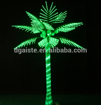 Home garden decorative 200cm Height outdoor artificial greeb flashing LED solar lighted up coconut palm trees EDS06 1405