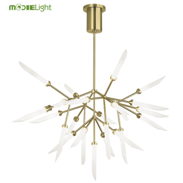 Modern Metal Led Spur Grande Chandelier สำหรับห้องนั่งเล่น
