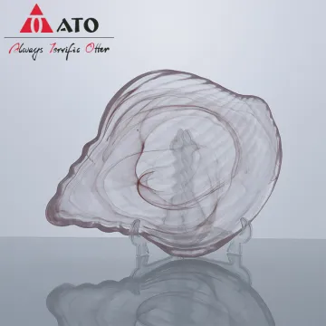 Nodic Shell shape Dessert Small Glass Dish Plate