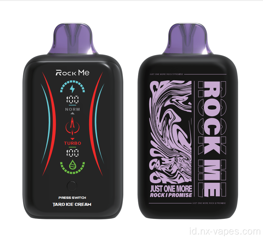 Rock Me 25000 Puffs Digital Botton Layar Penuh