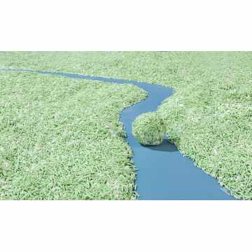 Tofu con sabor a té verde mezclado con arena para gatos de yuca