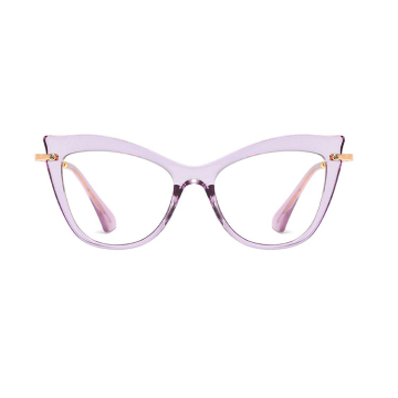 Vintage Unisex TR+METAL Eyeglasses Frames with Clear Lens: A Stylish Cat Eye Optical Design