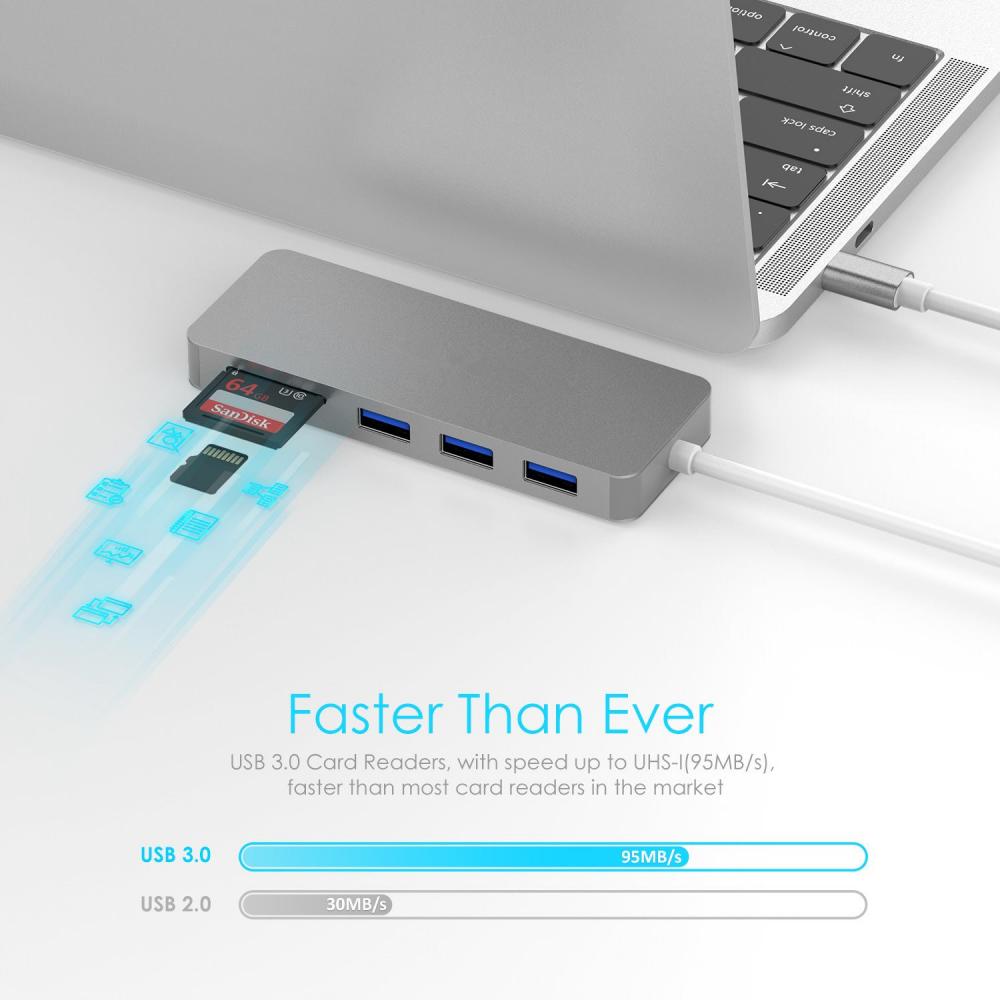 محول USB 3.1 Type-C إلى Hub