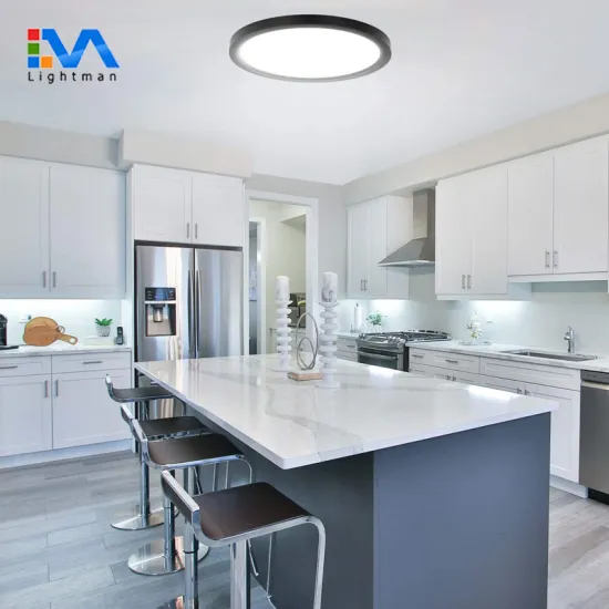 500mm Black and White Round LED Surface Panel Light