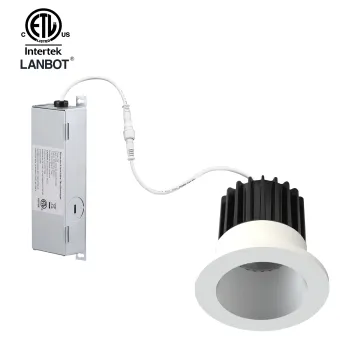 55mm Cut-Out 2 Inch 7W LED COB Downlight - Black Recessed Luminous White