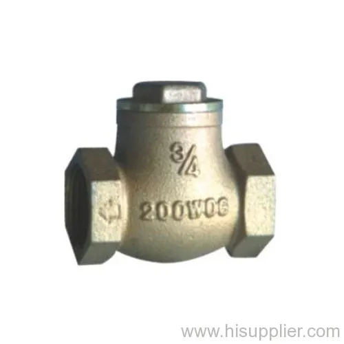 1/2''-4'' F/f Brass Swing Check Valve,200wog,brass Disc 
