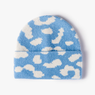 Sonbahar ve Kış Çift Beanies: Flanşlı Bulut Jacquard şapkaları