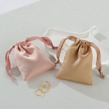 Benutzerdefinierte Schmucktasche mit Kordelkordel - Acetat -Satin -Bouquet -Aufbewahrung mit Logo