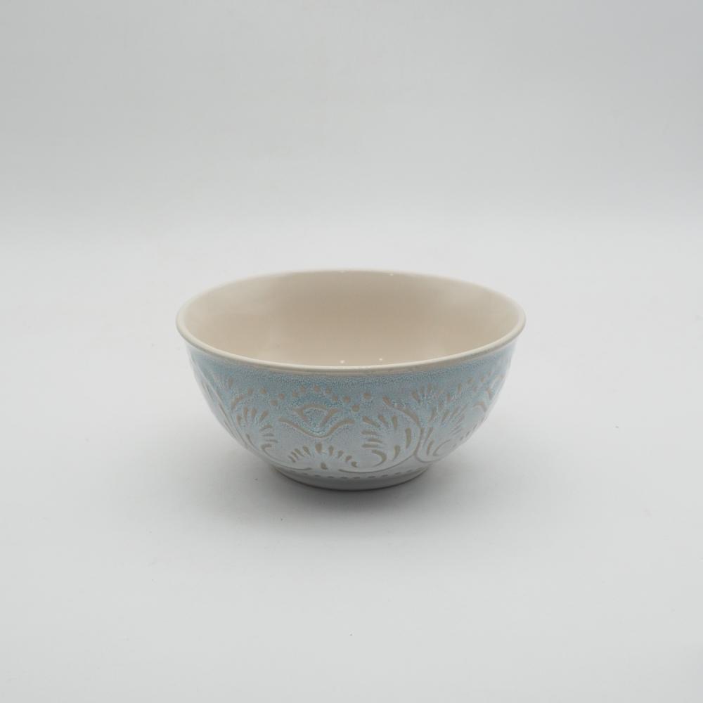 مجموعات أدوات المائدة الزرقاء Stoneware ، مجموعة أدوات مدينات Glaze Stoneware