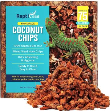 5KG Compressed Reptile Bedding: Coconut Chip Substrate Block Brick for Pet Lizard, Snake, Turtle Care