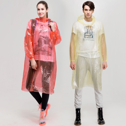 Poncho adulto desechable de la lluvia del PE de la fábrica de abastecimiento integral