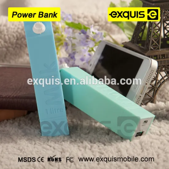 2600mAh gift Milk Portable Power Bank Travel Charger For Smartphone Iphone Samsung