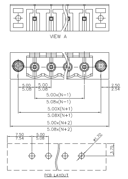 Female Pluggable Terminal 5.08mm