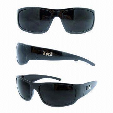 Sports Sunglasses for Men with Shiny Black Frame, Popular Design