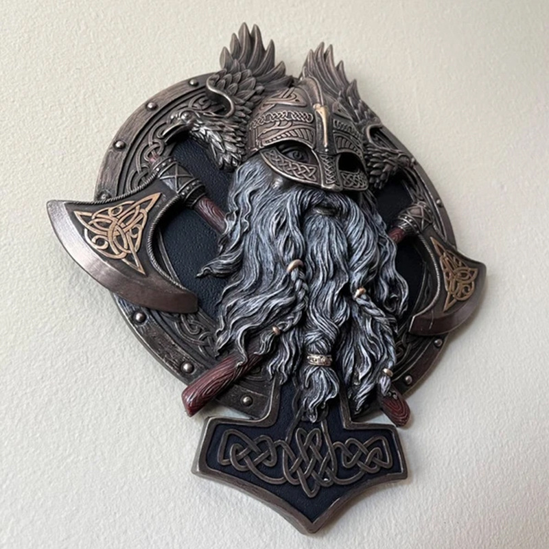 Viking Berserker Double Ax Wall Art