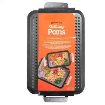 Vegetables Seafood Indoor Outdoor Use BBQ Grill Topper Non-Stick Pans