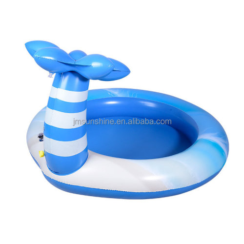 Inflatable palm tree pool sprinkler backyard game toy