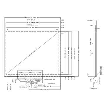 19 inch AMT capacitief aanraakscherm P3027-A20