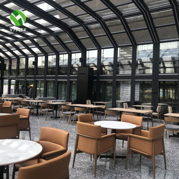Expandable Aluminium Tempered Glass Sun Room for Courtyard Exterior