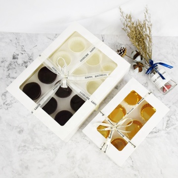 2022 A1 6/12 Cheap Bento Paper Cake Cupcake Box with Window